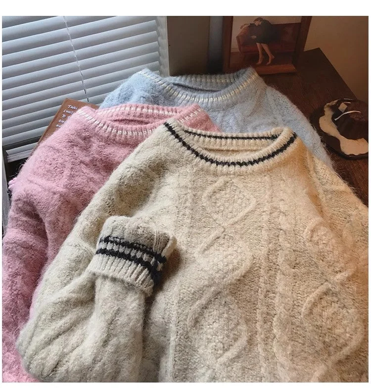 round neck sweater for women new outer wear long-sleeved top S4842 Turtle Neck Boat Neck Asymmetrical Neck round neck sweater for women new outer wear long-sleeved top S4842 Turtle Neck Boat Neck Asymmetrical Neck