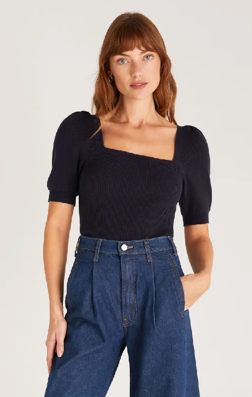 Sibyl Short Sleeve Sweater Top Hooded Sweater Collared Sweater Shawl Collar