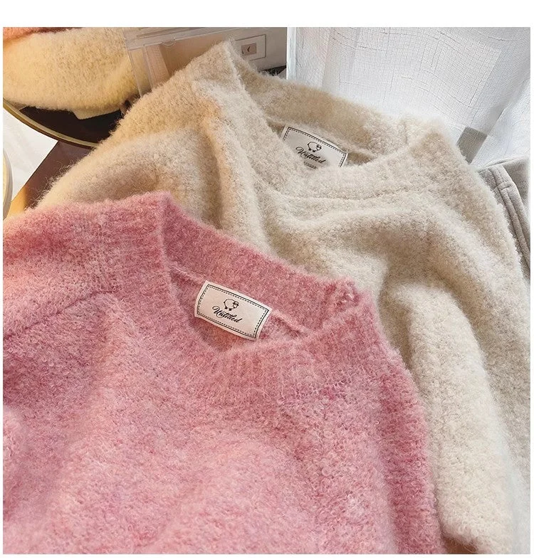 Solid color soft sweater for women knitted top      S4816 Stylish Fashionable Trendy