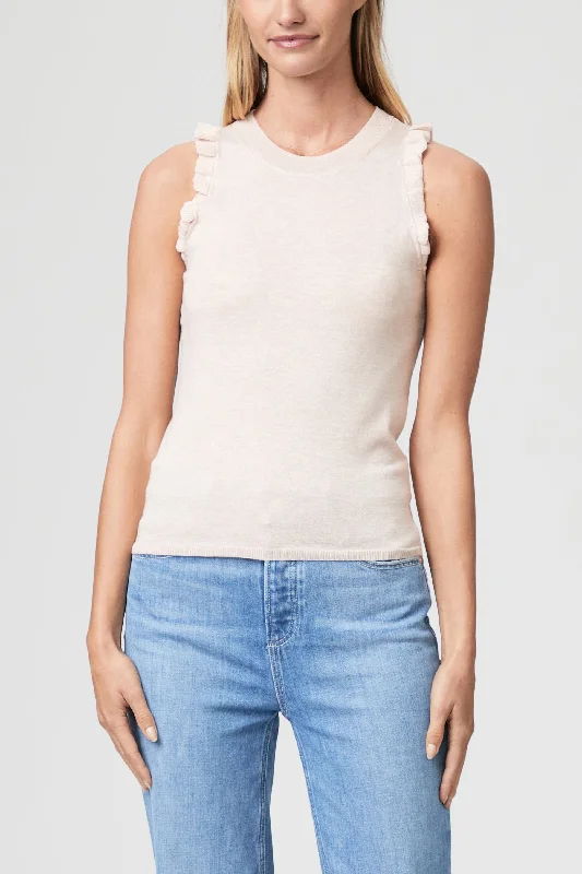 Somi Sweater Tank Boat Neck Shawl Collar Notched Collar
