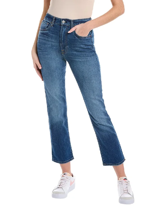 7 For All Mankind Easy Slim Pinyon Cropped Jean Fashionable Straight Fit Denim