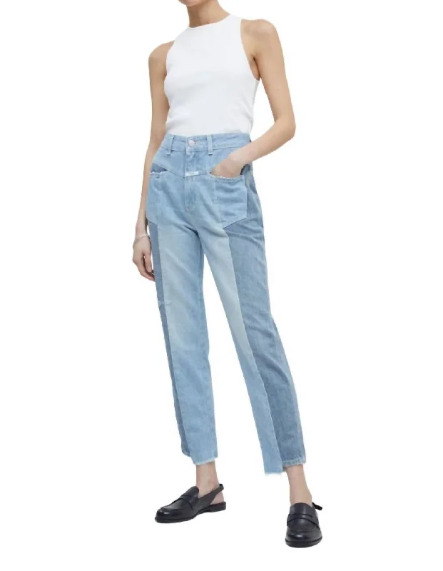 A Better Real X Jeans In Mid Blue Classic Black Denim Jeans