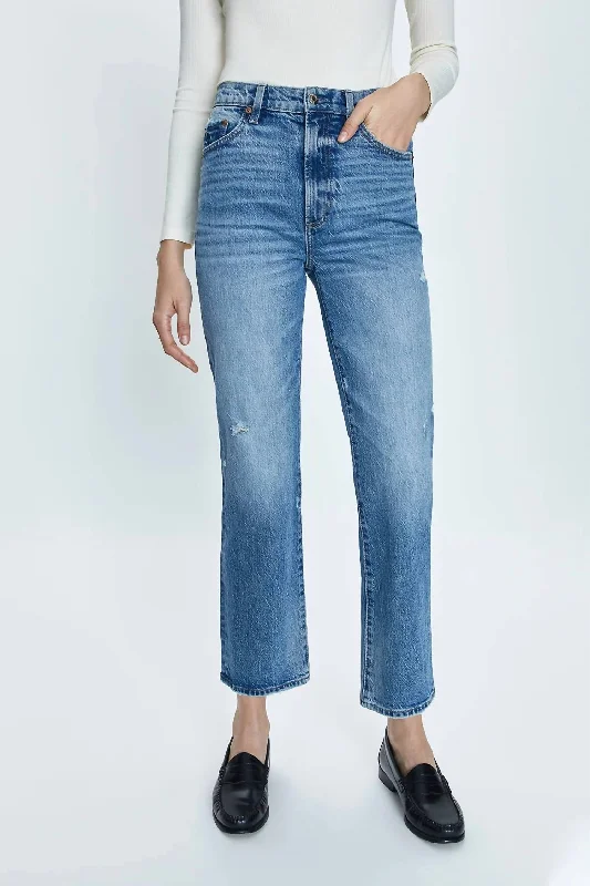 Ally High Rise Boot Cut Jean In Central Vintage Fashionable Raw Hem Bootcut Jeans