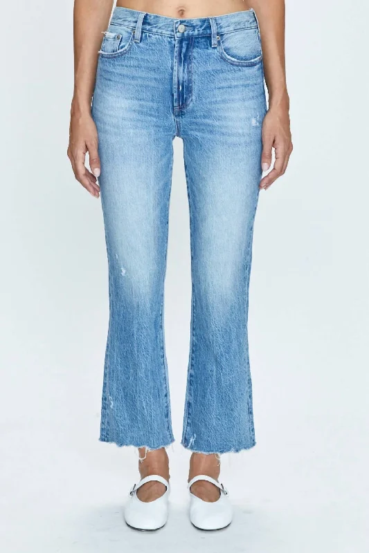 Ally Wide Leg Jean In Wayfarer Vintage Chic Rip-Detail High-Waist Jeans