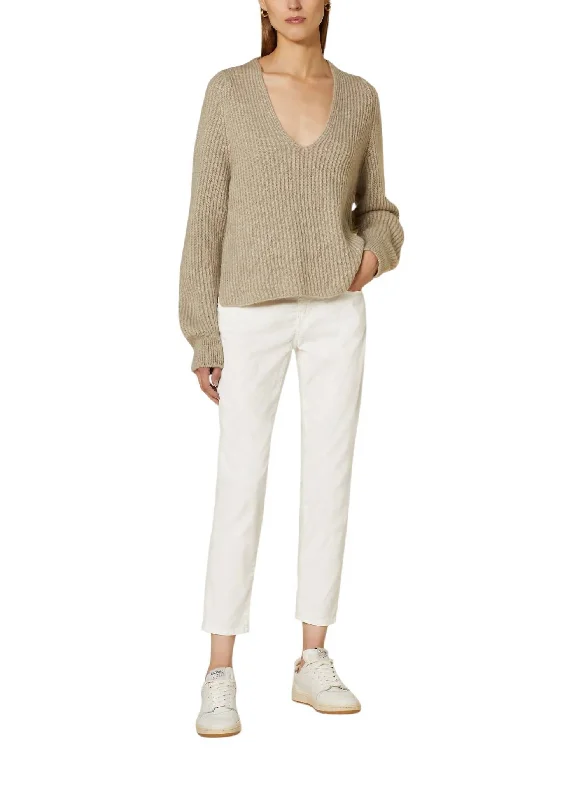 Baker Cord Jeans In White Casual Distressed Denim Jeans