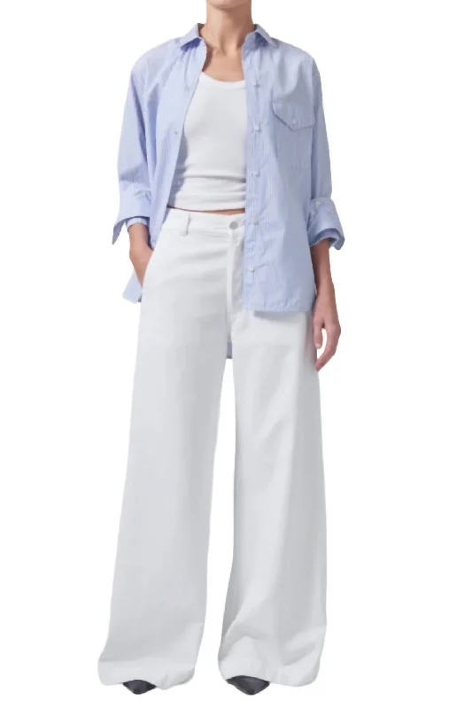 Beverly Trouser Jeans In Seashell Trendy Patchwork Denim Jeans