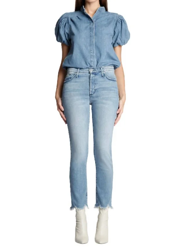 Brooklyn Straight Boyfriend Jeans In Cruel Summer Comfortable Ankle Jeans