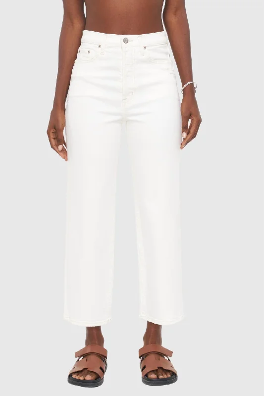 Cassie Crop Super High Rise Straight Crop Jeans In Sand Vintage Fashionable Distressed Jeans