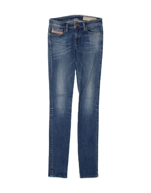 DIESEL Womens Skinzee-Low Low Waist Super Slim Skinny Jeans W26 L32 Blue Comfortable Dark Wash Jeans DIESEL Womens Skinzee-Low Low Waist Super Slim Skinny Jeans W26 L32 Blue Comfortable Dark Wash Jeans