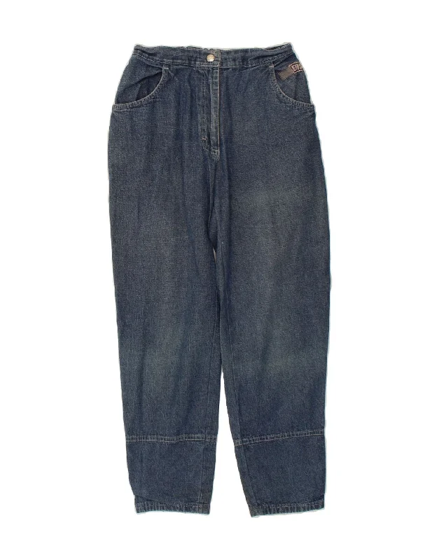 EASY Womens Tapered Jeans IT 44 Medium W28 L27 Blue Fashionable Mom Jeans