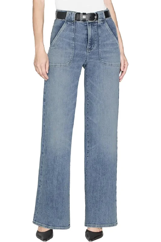 FRAME Women's Modern Pocket Jean, Carpenter Classic Black Denim Jeans