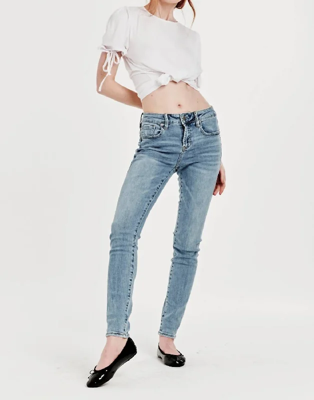 Gisele High Rise Ankle Skinny Jean In Portmore Chic Rip-Detail High-Waist Jeans