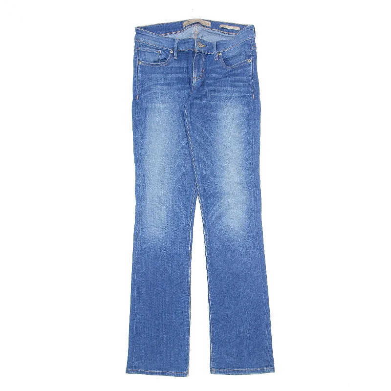 GUESS Low Rise Blue Jeans W28 L32 Comfortable Folded Hem Jeans