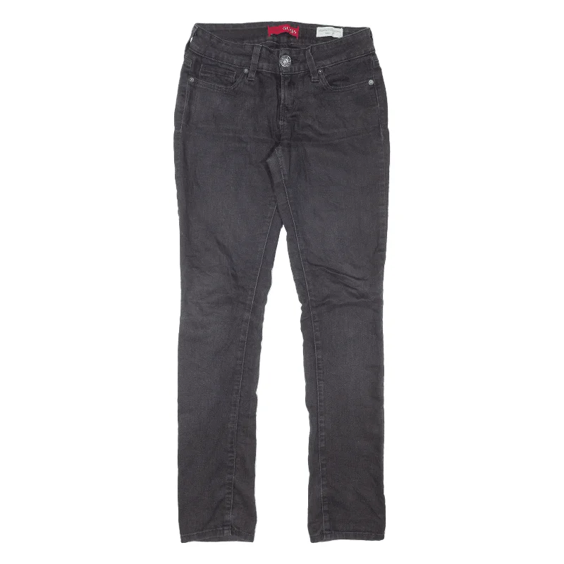 GUESS Sarah Fit Womens Jeans Black Slim Skinny W28 L32 Chic Dark-Wash Skinny Jeans