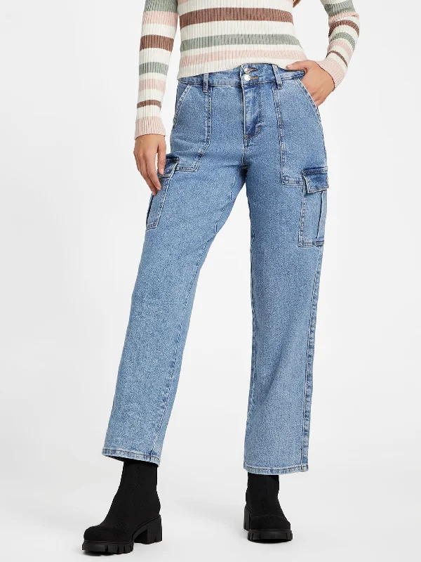 Hailey High-Rise Cargo Jeans Fashionable Jeggings Style Jeans