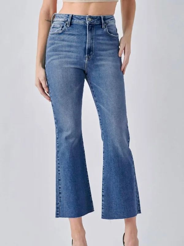 Happi Hr Cropped Flare Jean In Perfect Wash Fashionable Vintage Wash Jeans
