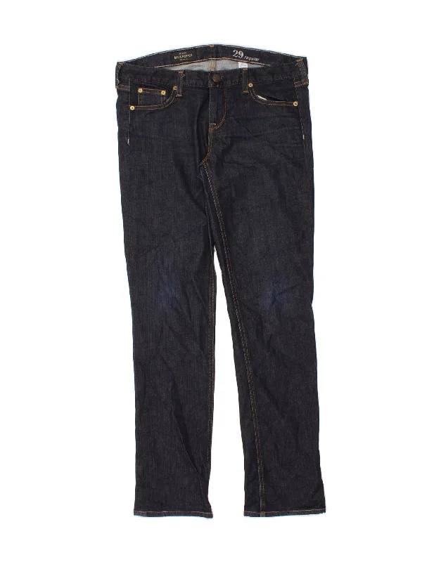J. CREW Womens Matchstick Regular Slim Jeans W29 L31 Navy Blue Cotton Trendy Paperbag Waist Jeans J. CREW Womens Matchstick Regular Slim Jeans W29 L31 Navy Blue Cotton Trendy Paperbag Waist Jeans