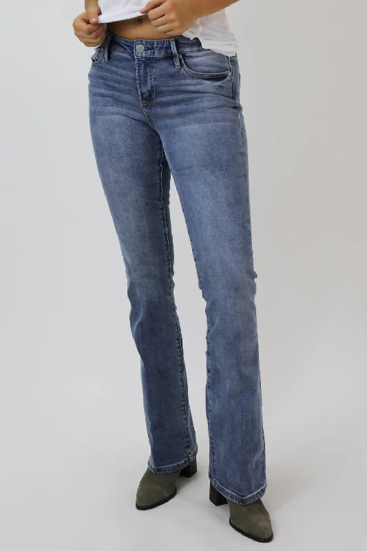 Jaxtyn High Rise Bootcut Jean In Waikiki Stylish Shredded Denim Jeans