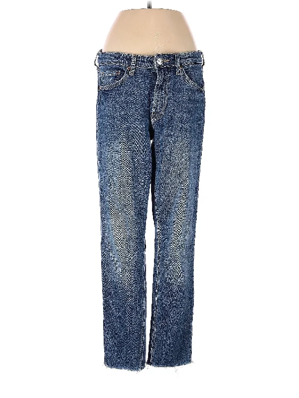 Jeans Fashionable Frayed Hem Denim