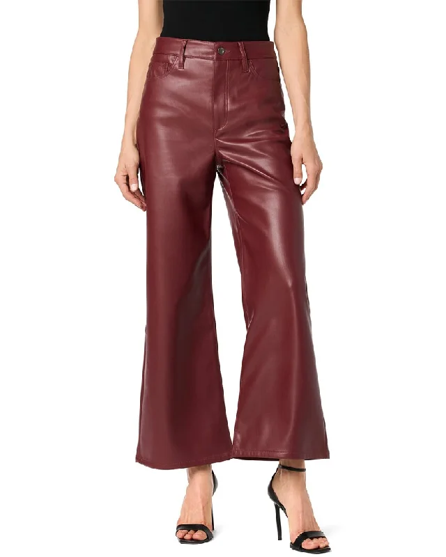 JOE’S Jeans Wide Leg Burgundy Ankle Jean Trendy Low-Rise Slim Jeans