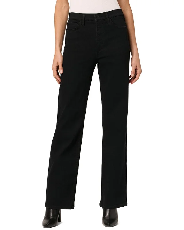 JOE'S Jeans Black Rinse Wide Leg Jean Comfortable Drawstring Waist Jeans