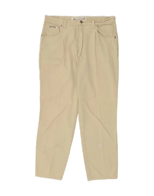 KRIZIA JEANS Womens Straight Casual Trousers W34 L26 Beige Cotton Stylish Stone-Wash Denim Jeans KRIZIA JEANS Womens Straight Casual Trousers W34 L26 Beige Cotton Stylish Stone-Wash Denim Jeans
