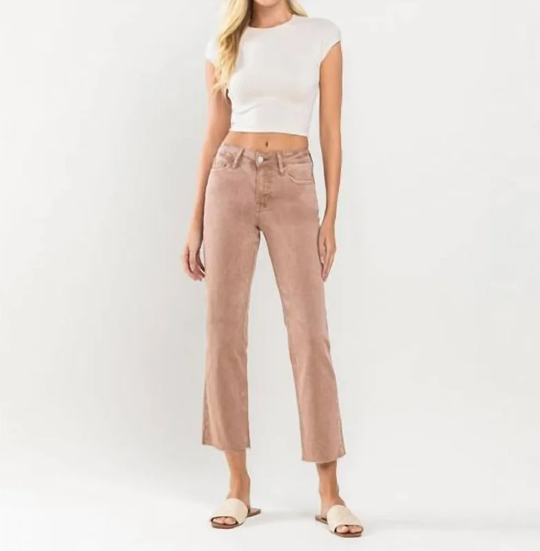Leading Mid Rise Stretch Straight Jeans In Brown/khaki Stylish High-Waist Skinny Denim Leading Mid Rise Stretch Straight Jeans In Brown/khaki Stylish High-Waist Skinny Denim