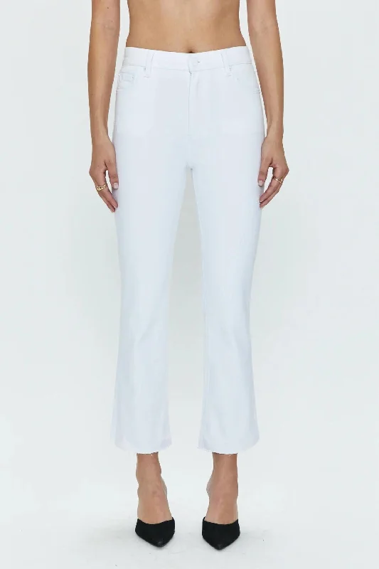 Lennon High Rise Crop Boot Jeans In Cloud Vintage Elegant High-Waisted Flared Jeans
