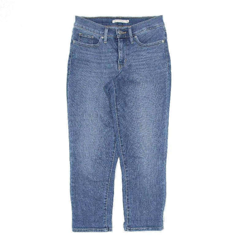 LEVI'S 311 Shaping Cropped Jeans Blue Denim Regular Skinny Stone Wash Womens W25 L24 Stylish Plus Size Denim Jeans LEVI'S 311 Shaping Cropped Jeans Blue Denim Regular Skinny Stone Wash Womens W25 L24 Stylish Plus Size Denim Jeans