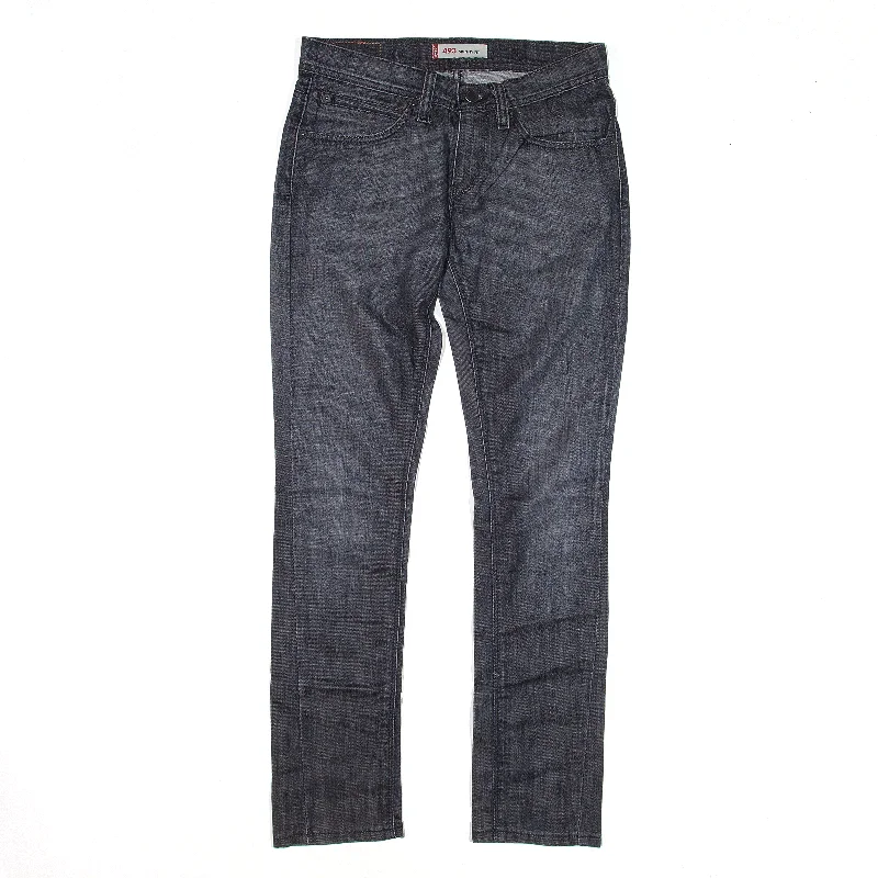 LEVI'S 493 Jeans Black Denim Slim Skinny Womens W28 L30 Comfortable Zip-Up Skinny Jeans LEVI'S 493 Jeans Black Denim Slim Skinny Womens W28 L30 Comfortable Zip-Up Skinny Jeans