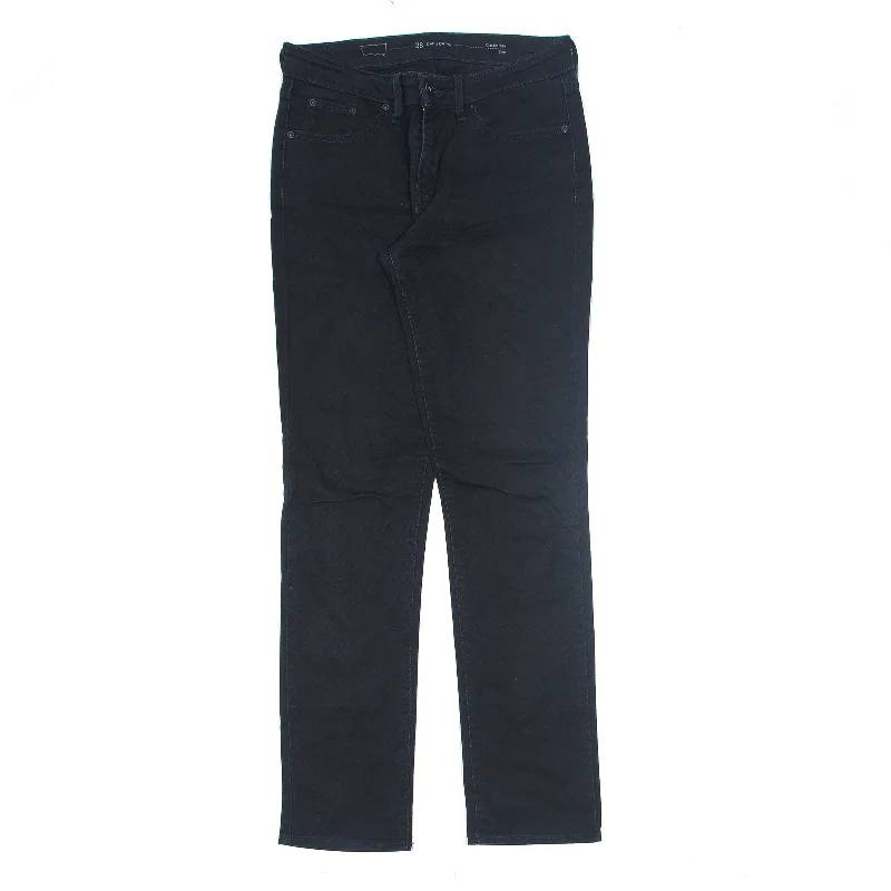 LEVI'S Demi Curve Modern Rise Jeans Black Denim Slim Tapered Womens W28 L30 Comfortable Straight-Legged Denim