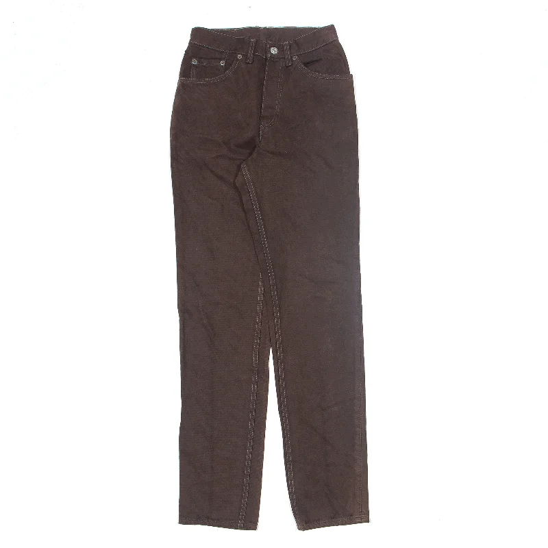 LEVI'S Jeans Brown Denim Regular Tapered Womens W24 L32 Stylish Relaxed Fit Skinny Jeans