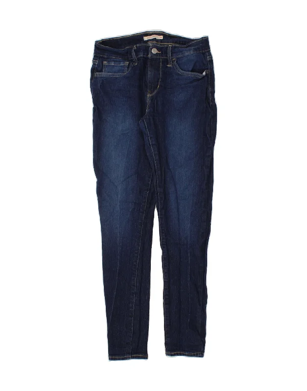 LEVI'S Womens 710 Super Skinny Jeans W28 L27 Navy Blue Cotton Stylish High-Waist Skinny Denim LEVI'S Womens 710 Super Skinny Jeans W28 L27 Navy Blue Cotton Stylish High-Waist Skinny Denim
