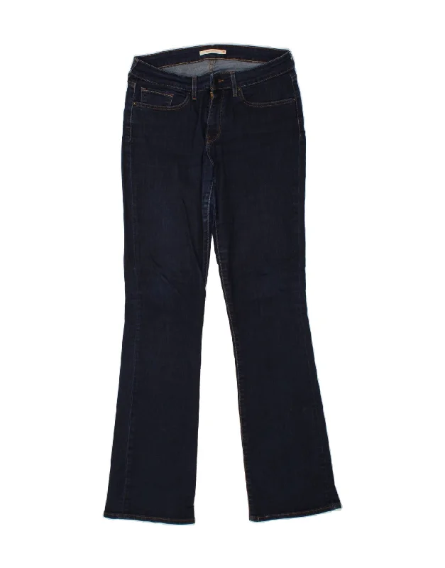 LEVI'S Womens 715 Bootcut Jeans W30 L34 Navy Blue Cotton Classic Button Fly Jeans