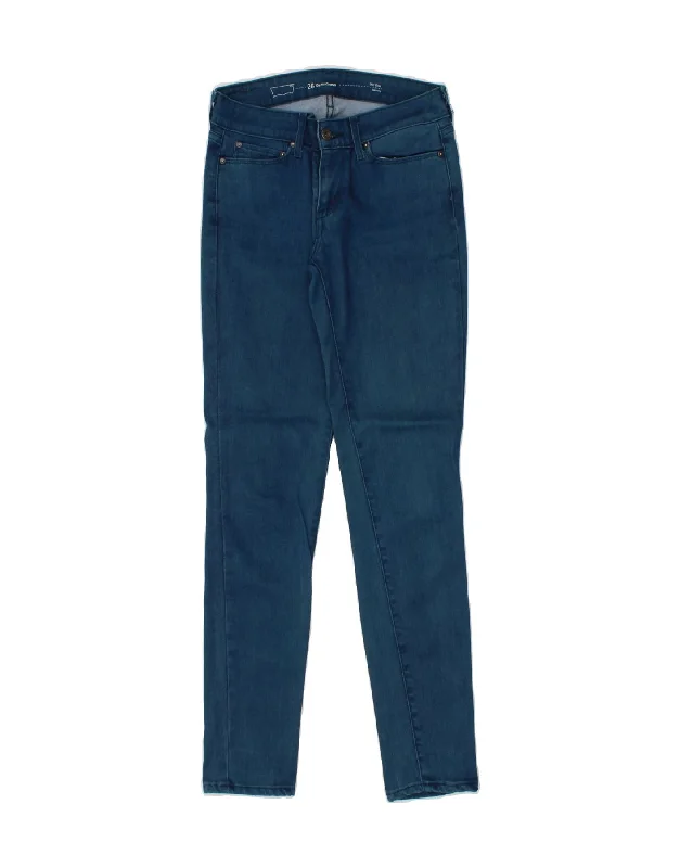 LEVI'S Womens Demi Curve Mid Rise Skinny Jeans W26 L30 Blue Cotton Classic Blue Denim Jeans LEVI'S Womens Demi Curve Mid Rise Skinny Jeans W26 L30 Blue Cotton Classic Blue Denim Jeans