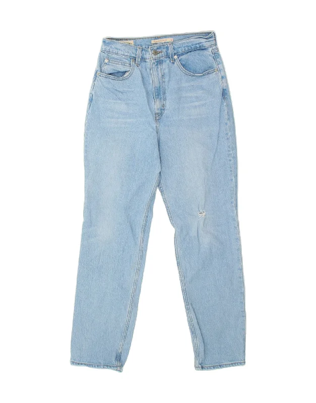 LEVI'S Womens High Waist Slim Straight Jeans W28 L29  Blue Cotton Comfortable Low-Rise Jeans