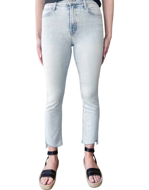 Mid Rise Dazzler Ankle Step Jeans In Glamour Shot Stylish Slim Fit Denim