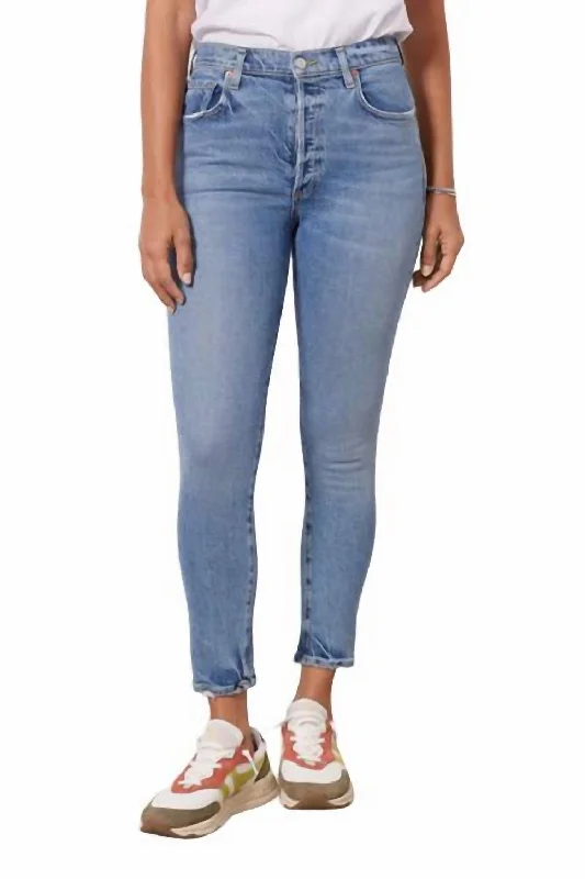 Nico High Rise Slim Jeans In Blame Classic Button Fly Jeans