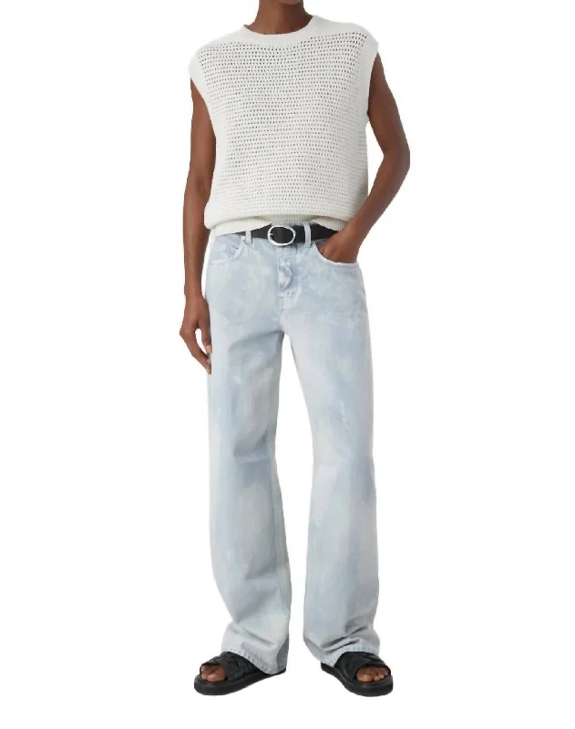 Nikka Marble Jeans In Extreme Light Fashionable White Denim Jeans