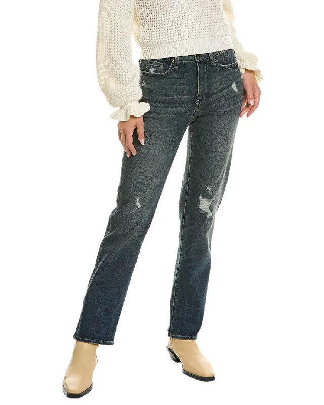 NYDJ Petite Relaxed Straight Jean Fashionable Raw Hem Bootcut Jeans