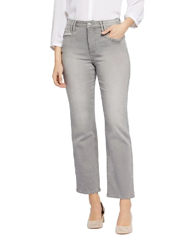 NYDJ Petites Relaxed Square Pockets Hamstead Ankle Jean Casual Light Wash Jeans