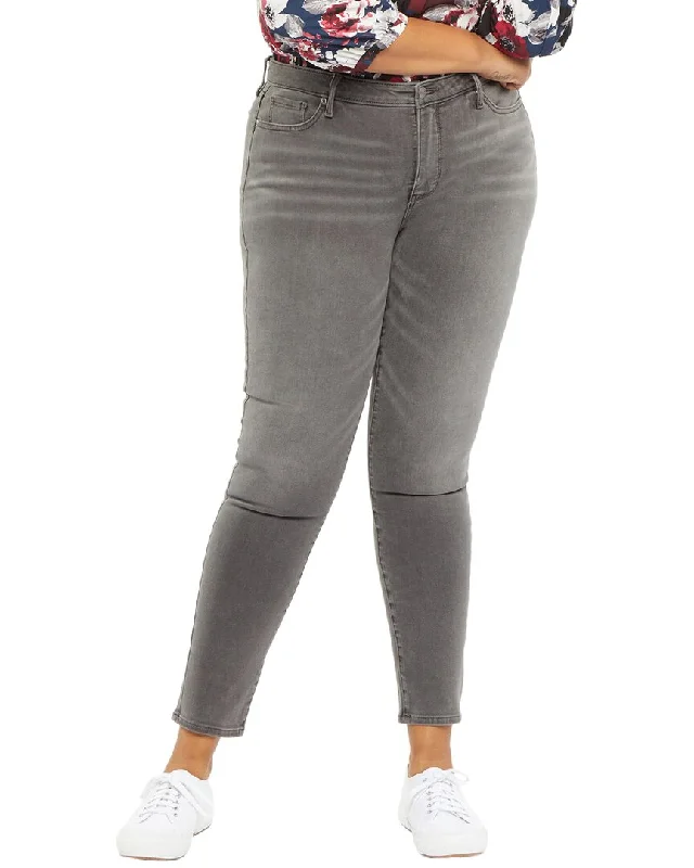 NYDJ Plus Ami Castle Hill Skinny Leg Jean Fashionable Distressed Jeans