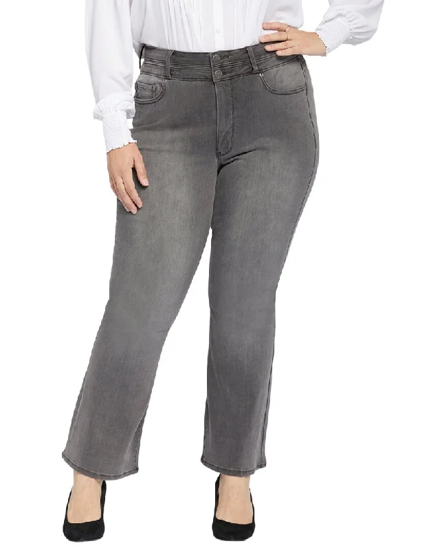 NYDJ Plus Ava High-Rise Flare Jean Comfortable Straight-Legged Denim