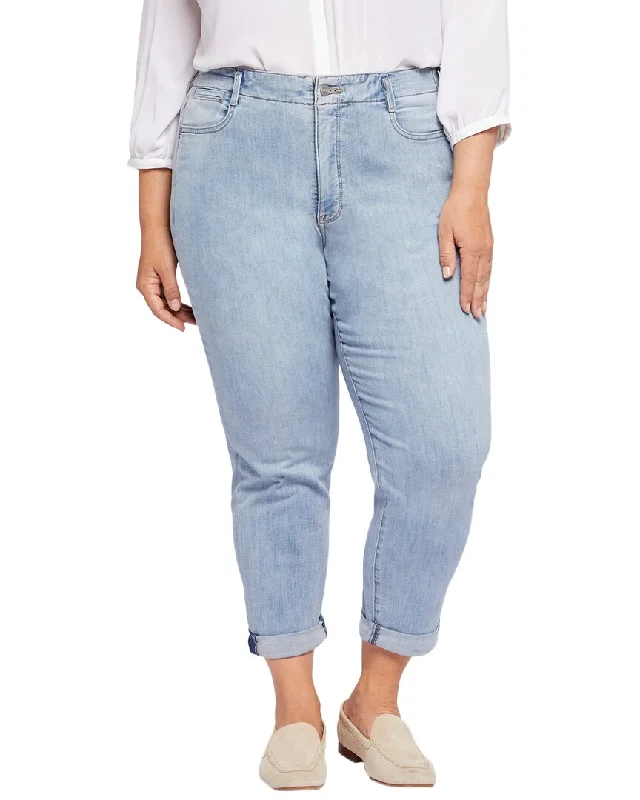 NYDJ Plus Girlfriend High-Rise Skinny Jean Chic Dark-Wash Skinny Jeans