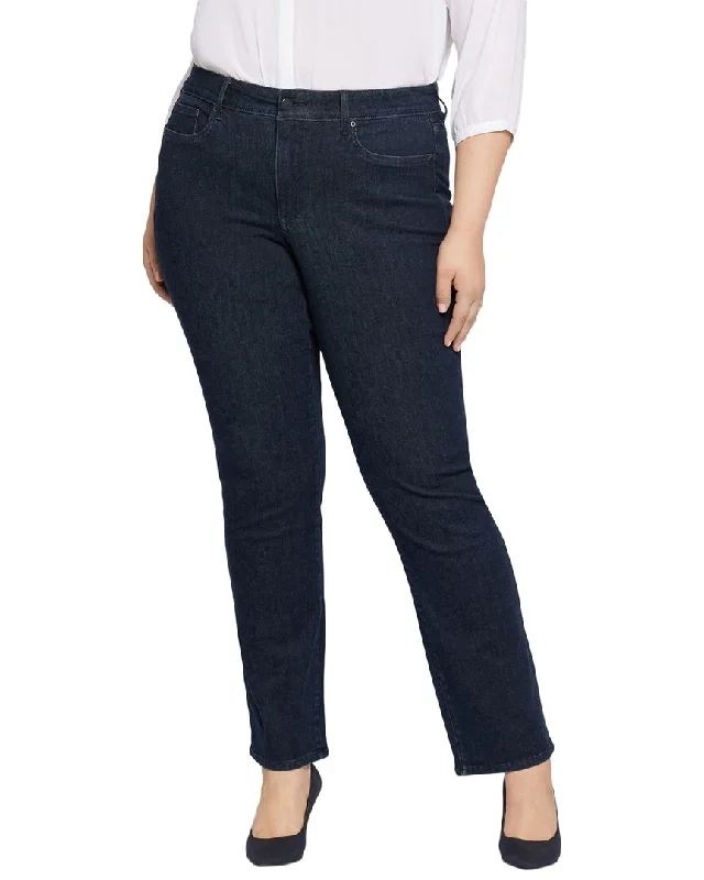 NYDJ Plus Marilyn Straight Jean Trendy Skinny High-Waist Jeans