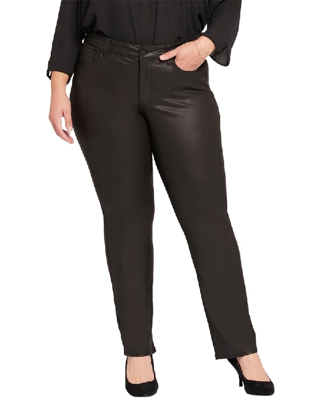 NYDJ Plus Marilyn Straight Jean Elegant Wide-Leg Jeans