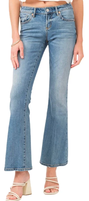 Rosie Mid Rise Flare Jeans In Collister Stylish Cargo Style Jeans