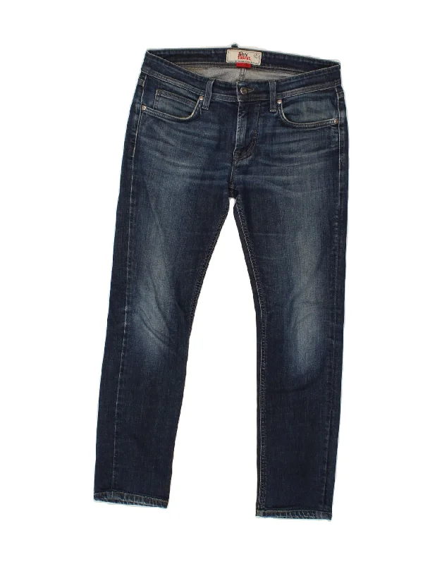 ROY ROGERS Womens Slim Jeans W30 L27 Navy Blue Cotton Comfortable Drawstring Waist Jeans ROY ROGERS Womens Slim Jeans W30 L27 Navy Blue Cotton Comfortable Drawstring Waist Jeans