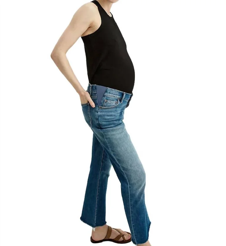 The Crop Maternity Jean In Indigo Fashionable Mom Jeans