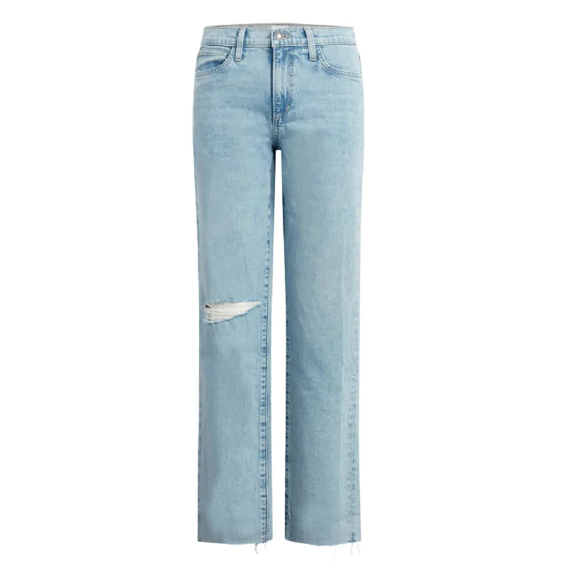 The Tommy Mid Ride Boyfriend Jeans In Wildwood Fashionable Raw Edge Jeans